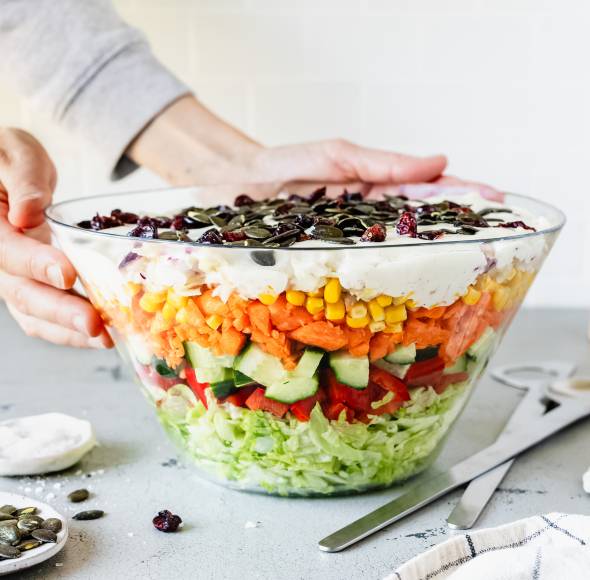 Übernacht-Schichtsalat