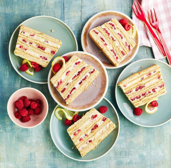 Kalter Hund mit Himbeeren