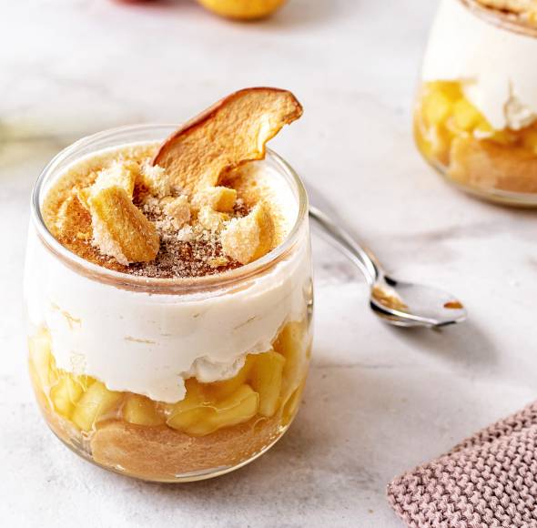 Apfel-Wein-Torte-Dessert