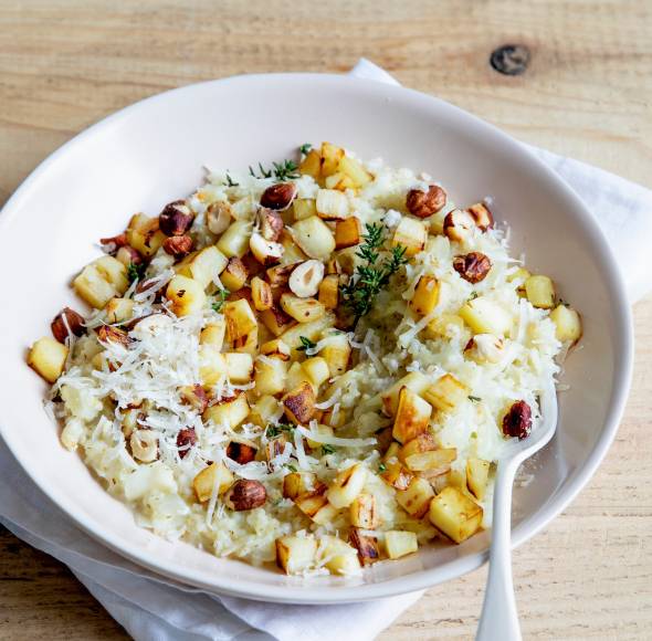 Graupen-„Risotto“ mit Pastinaken und Nüssen