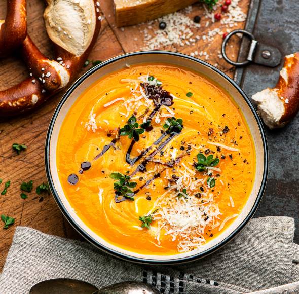 Parmesan-Kürbissuppe