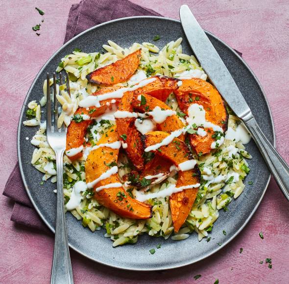 Schnelles Kürbis-Orzotto