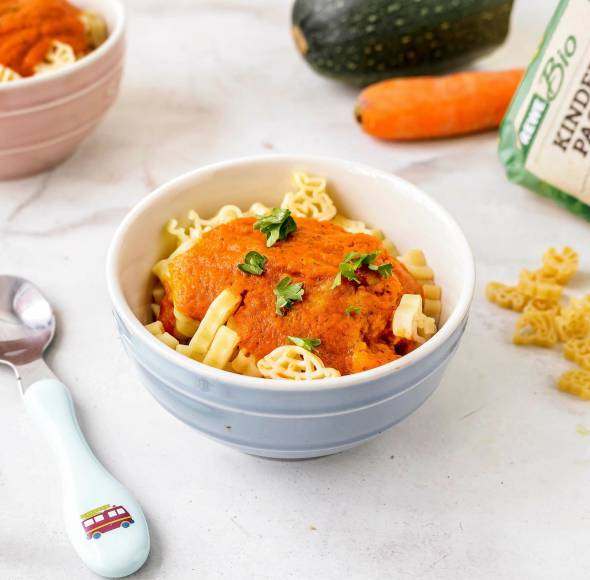 Kinderpasta mit verstecktem Gemüse