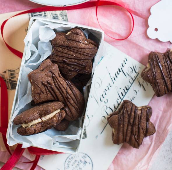 Mokkasterne mit Zimt-Butter