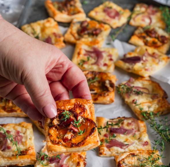 Schnelle Blätterteig-Fingerfood-Bites