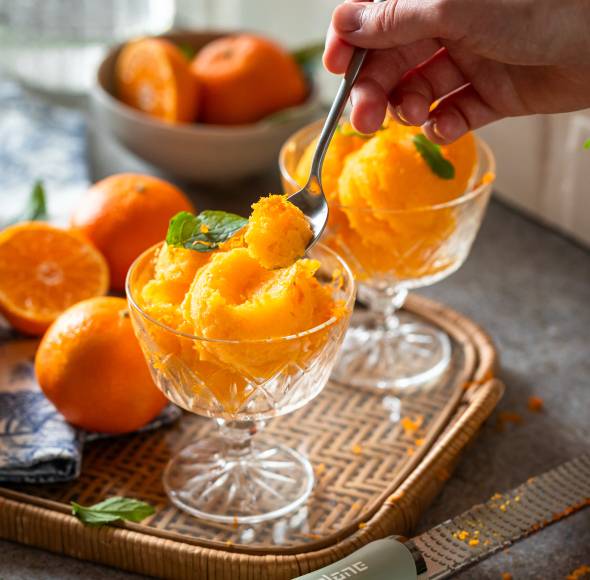 Mandarinensorbet
