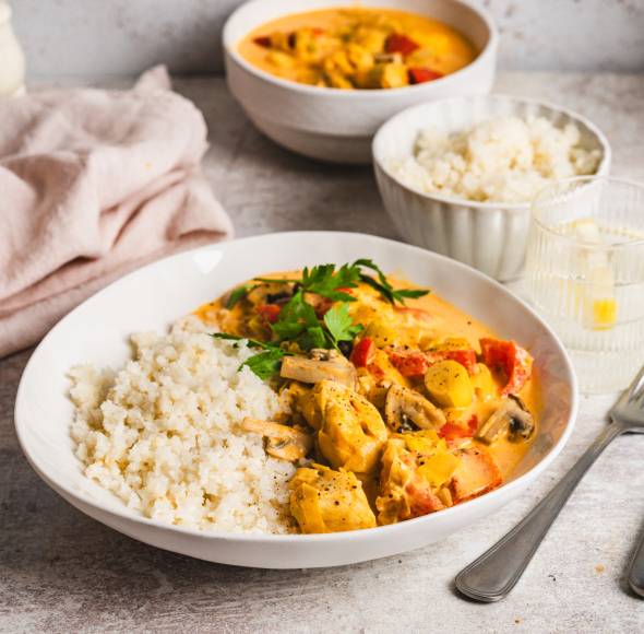 Hähnchen mit Schlemmersoße Low Carb