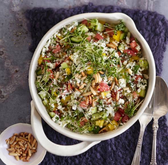 Schneller Blumenkohlsalat Griechische Art