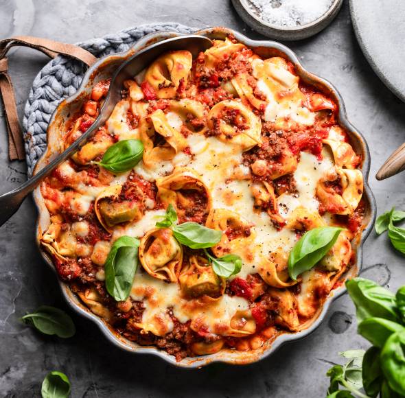 Tortellini-Hack-Auflauf