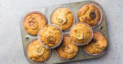 Gesunde Bananenmuffins ohne Zucker
