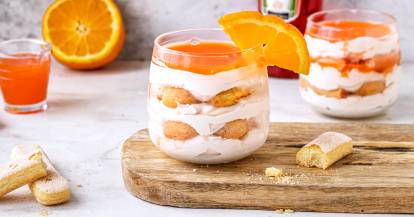 Cremiges "Aperol" Tiramisu im Glas