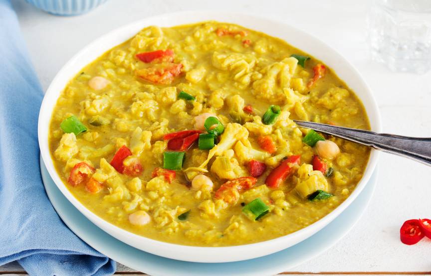 Blumenkohlcurry mit Kichererbsen