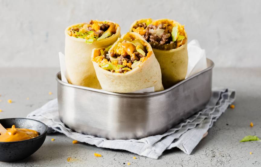 Cheeseburger-Wraps