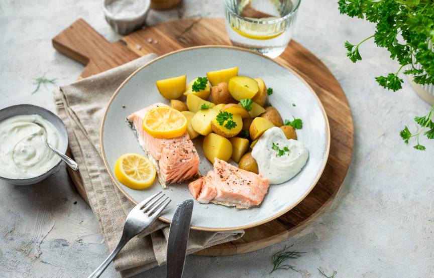 Lachs mit Kartoffeln