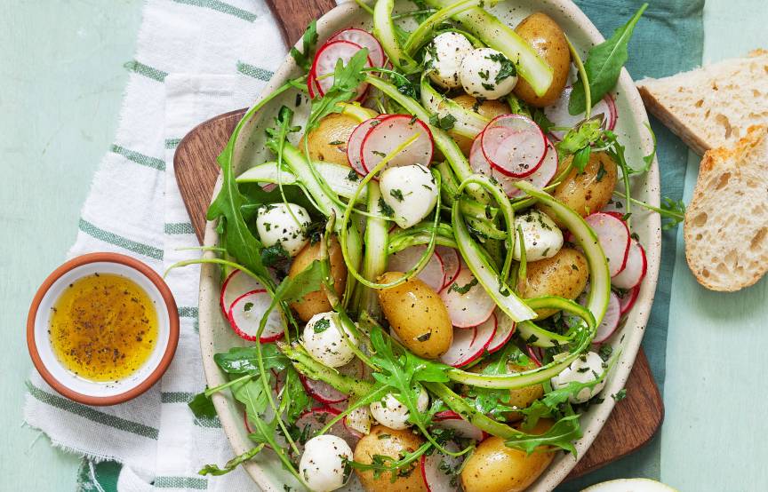 Kartoffelsalat Spargel-Mozzarella