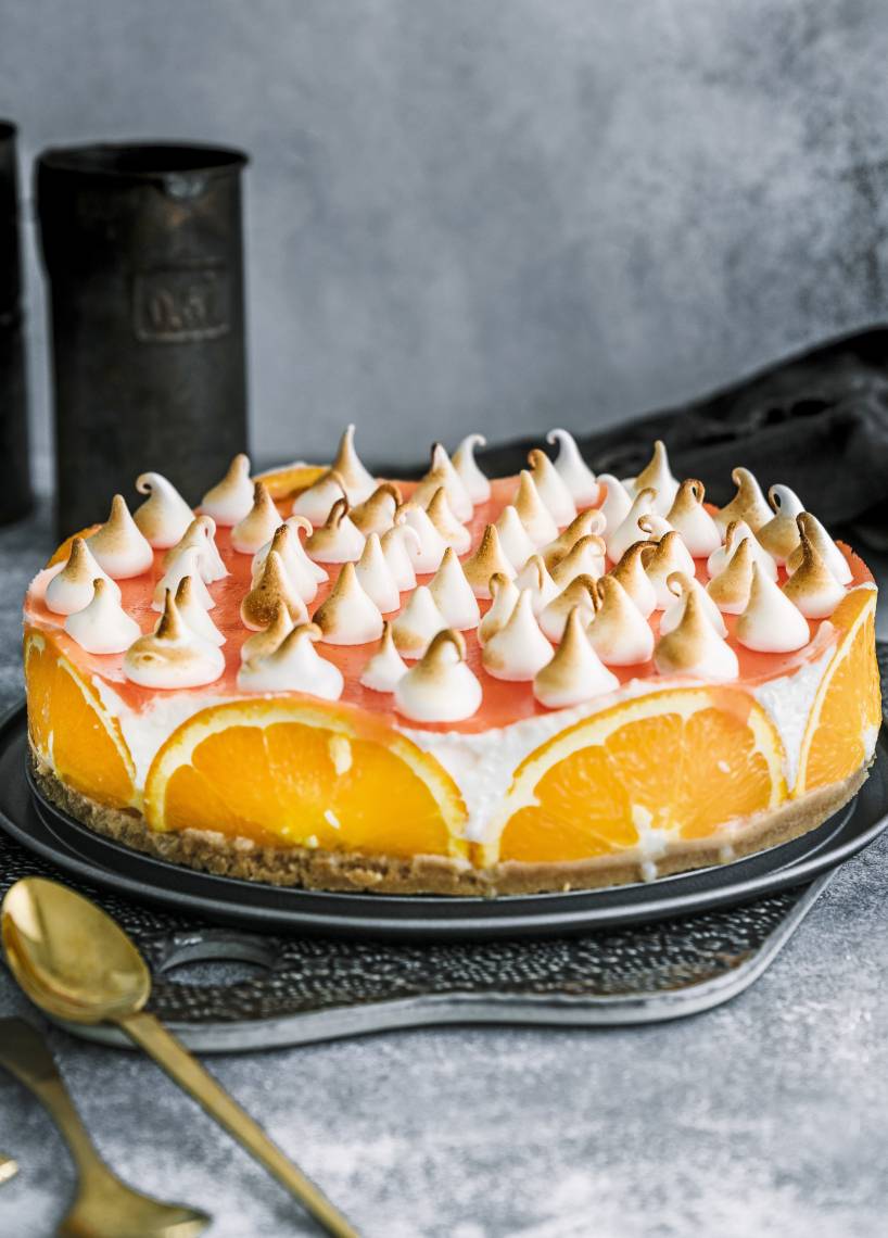 Aperol-Spritz-Torte mit Baiserhaube
