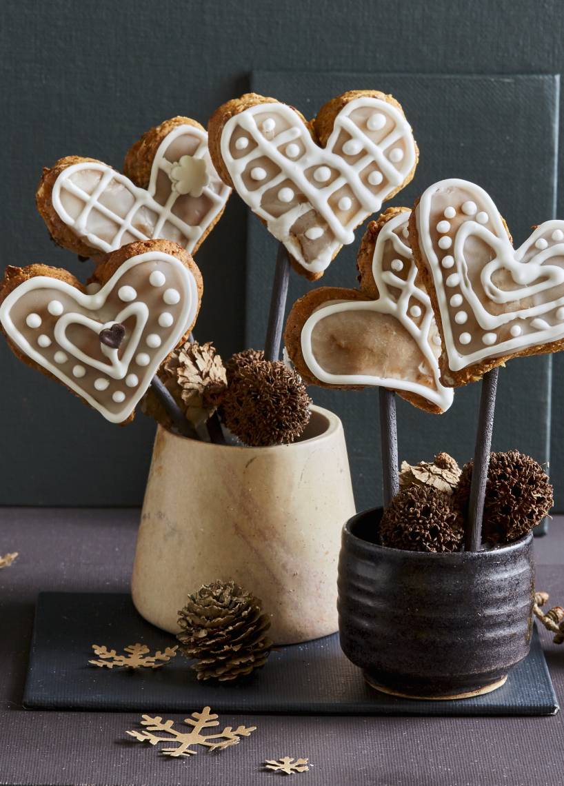 Apfellebkuchen-Lollis