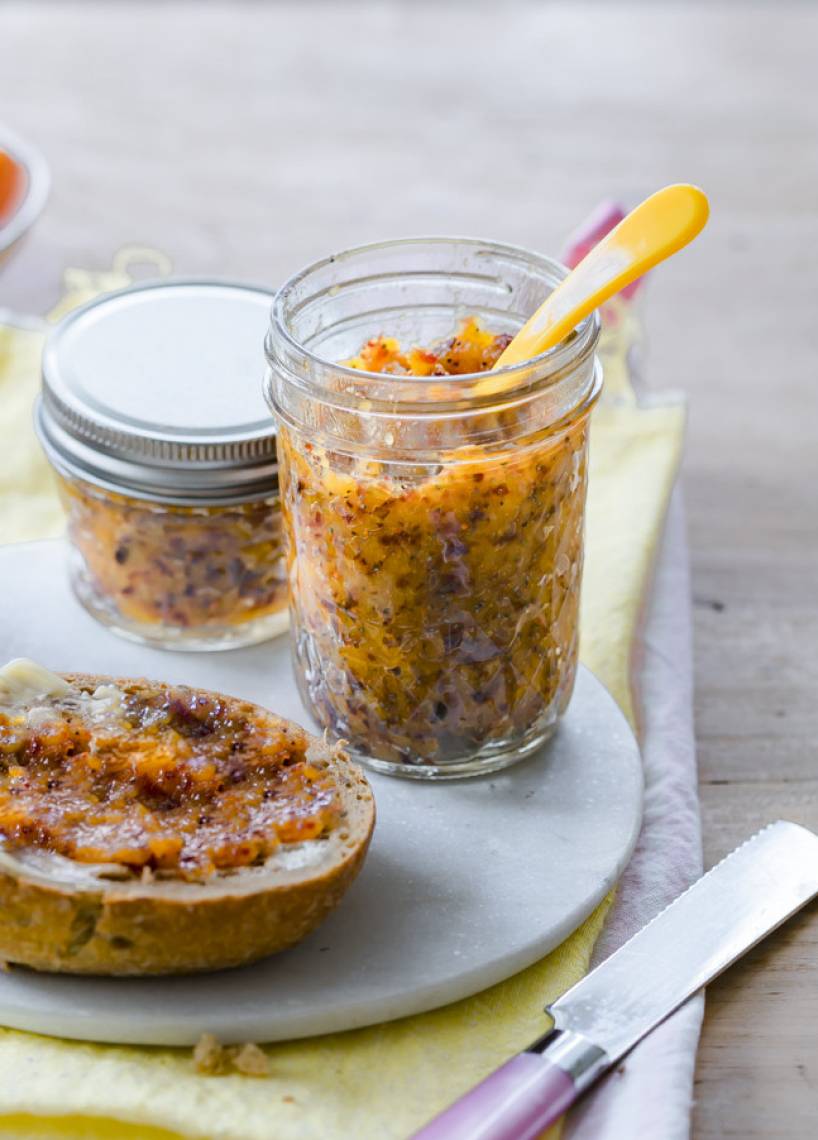 Aprikosenaufstrich mit Cranberrys