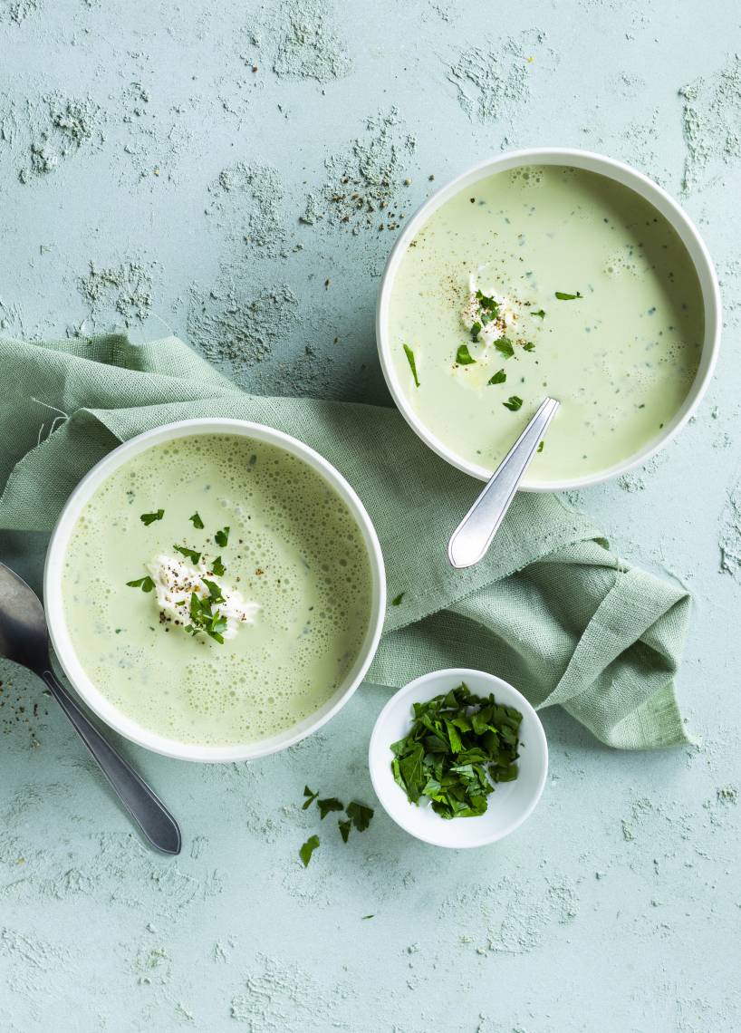 Bärlauchsuppe ohne Kartoffeln