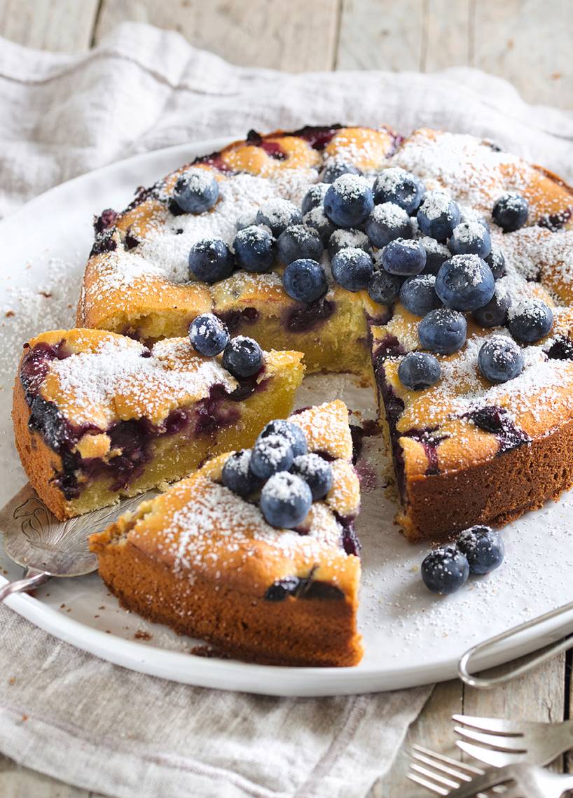 Blaubeerkuchen mit Schmand