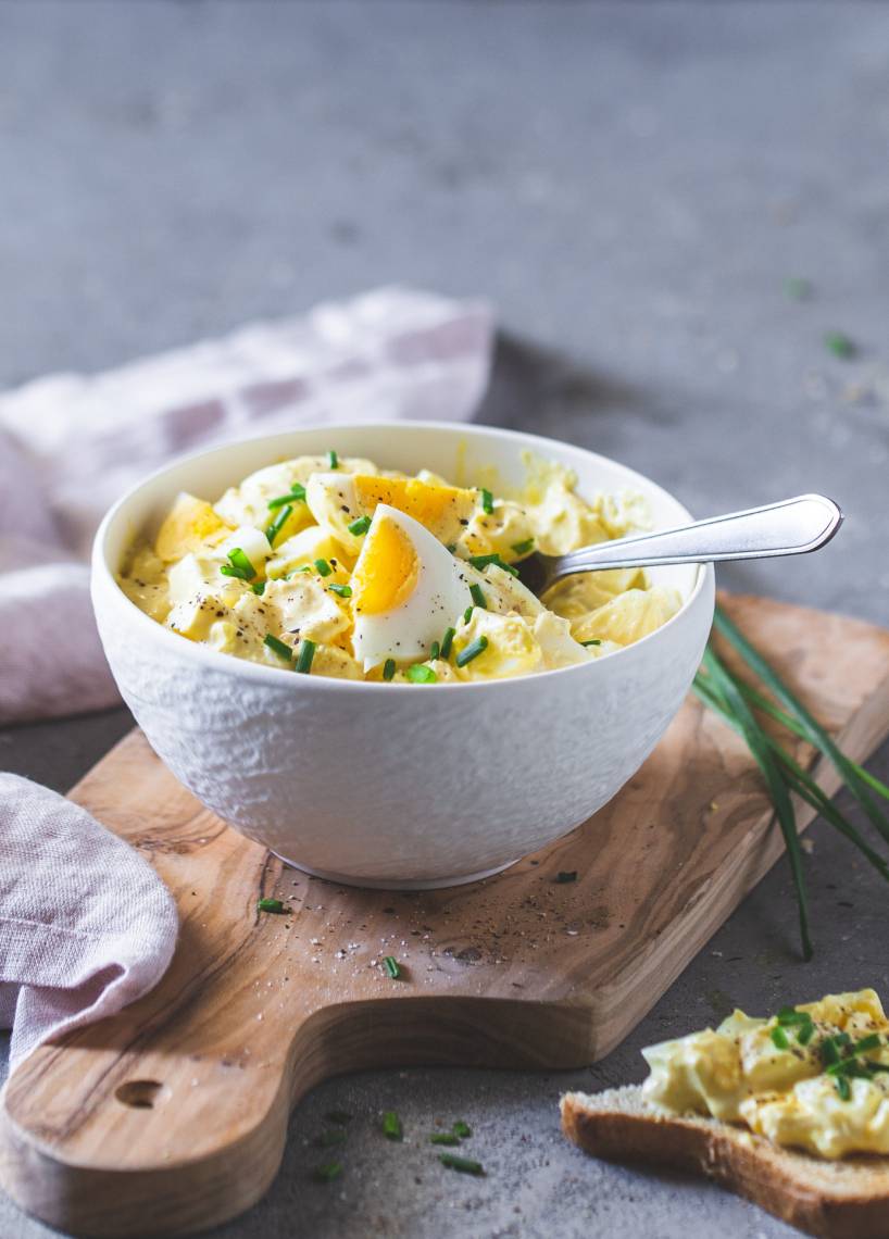 Eiersalat ohne Mayonnaise
