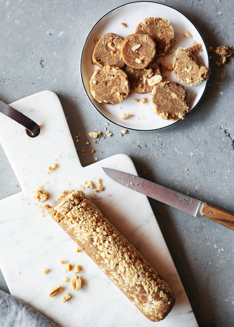 Erdnussbutter-Cookies von der Rolle