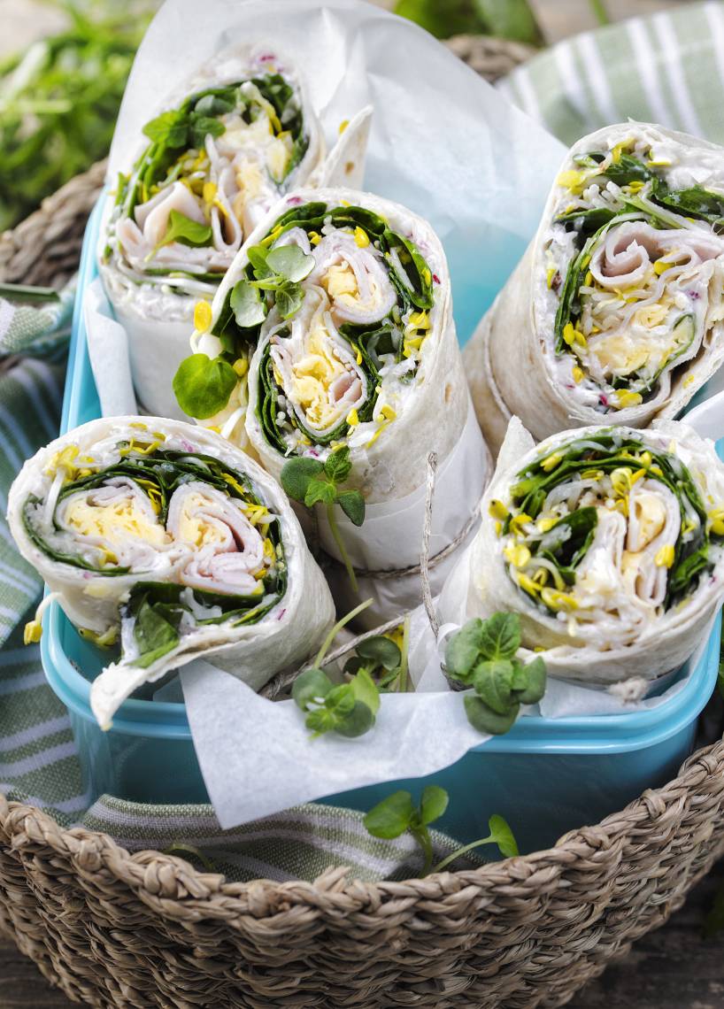 Geflügel-Wraps mit Radieschencreme