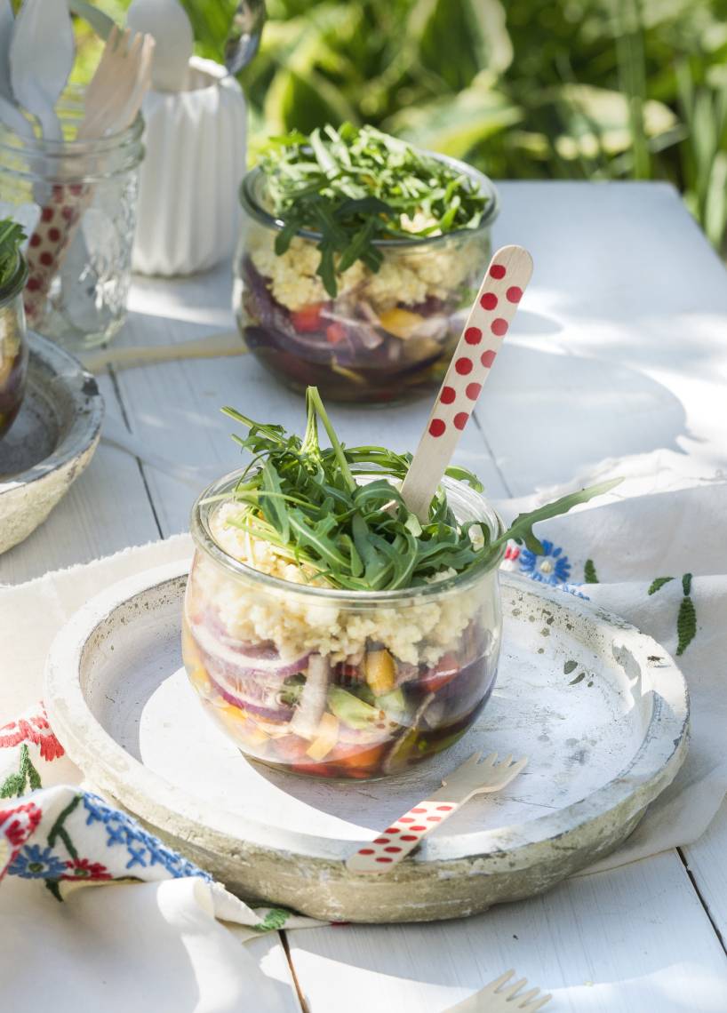 Hirsesalat mit Paprika
