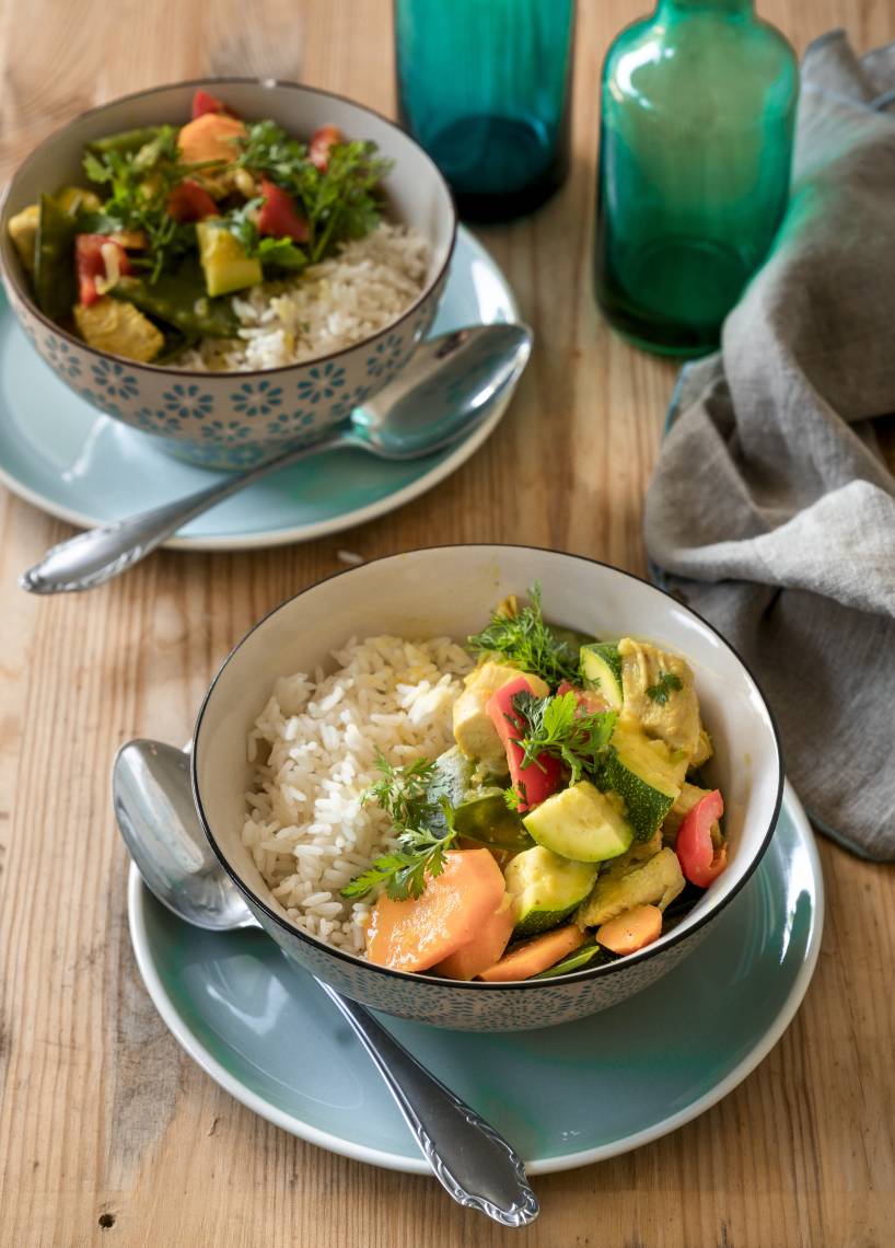 Putencurry mit Gemüse