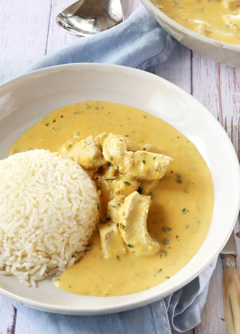 Putengeschnetzeltes mit Reis