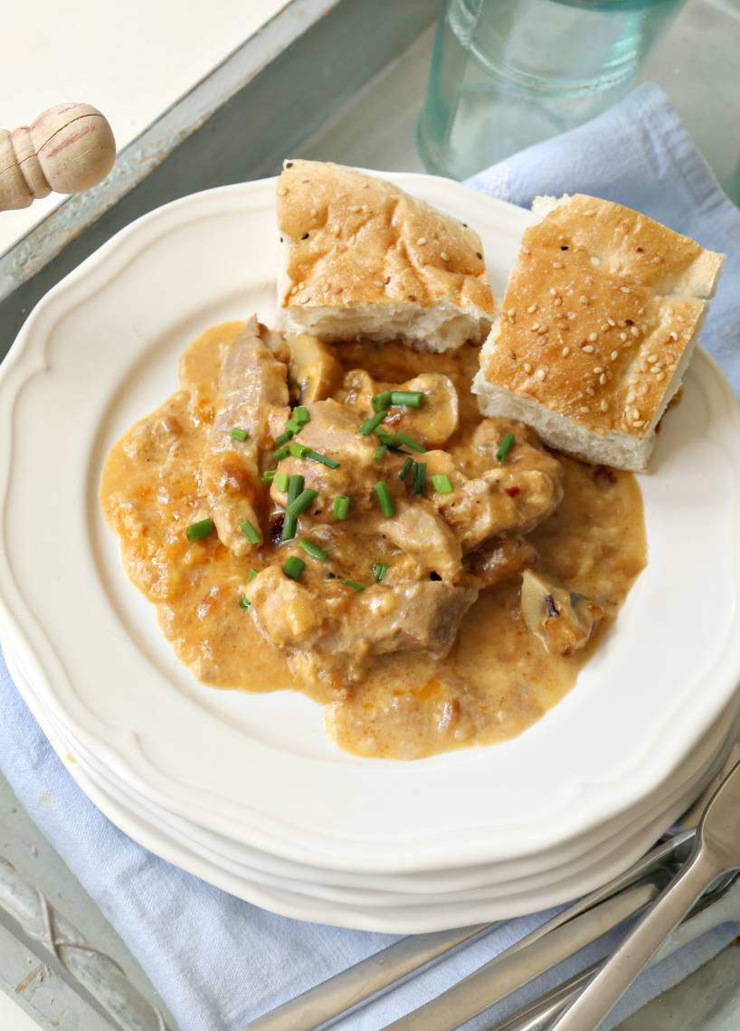 Rahmgeschnetzeltes mit Pilzen