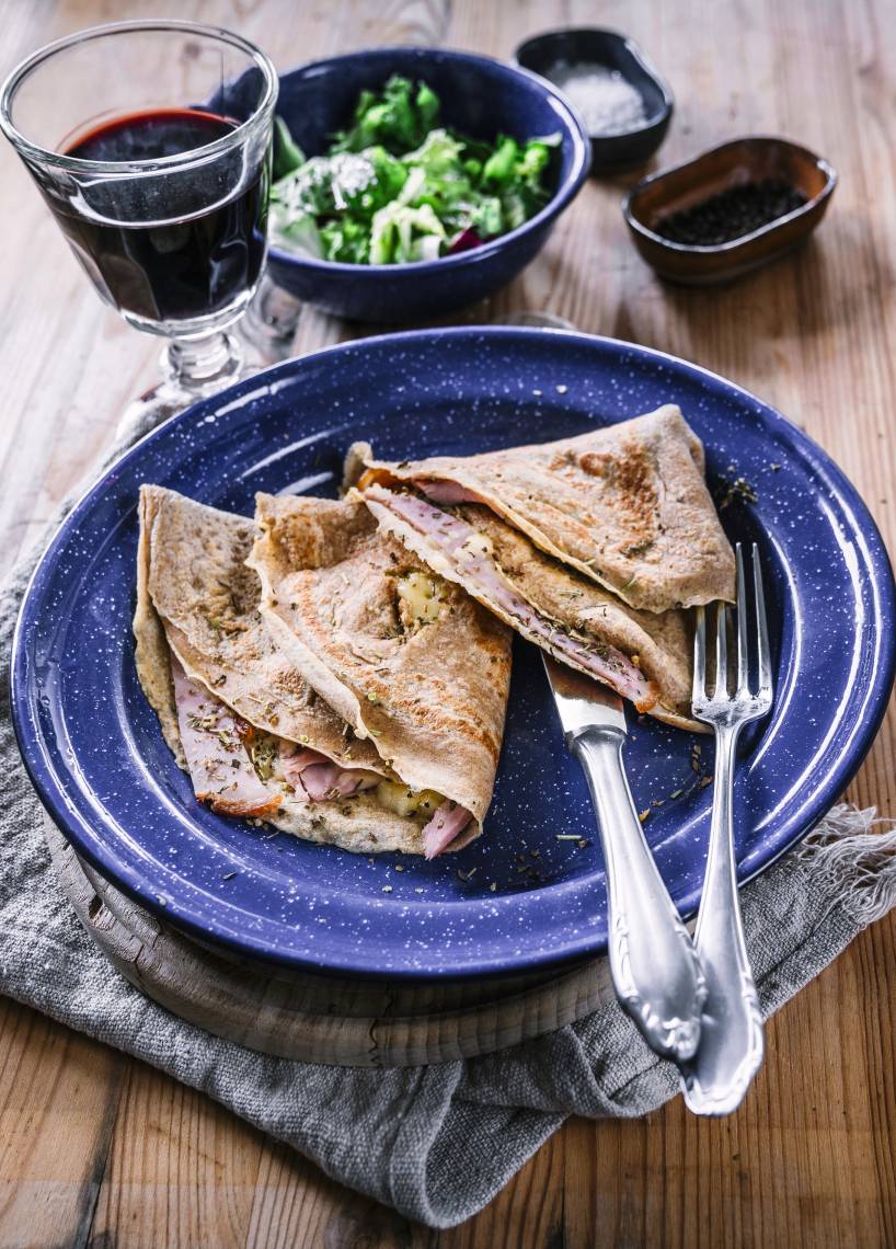 Schinken-Käse-Crêpes