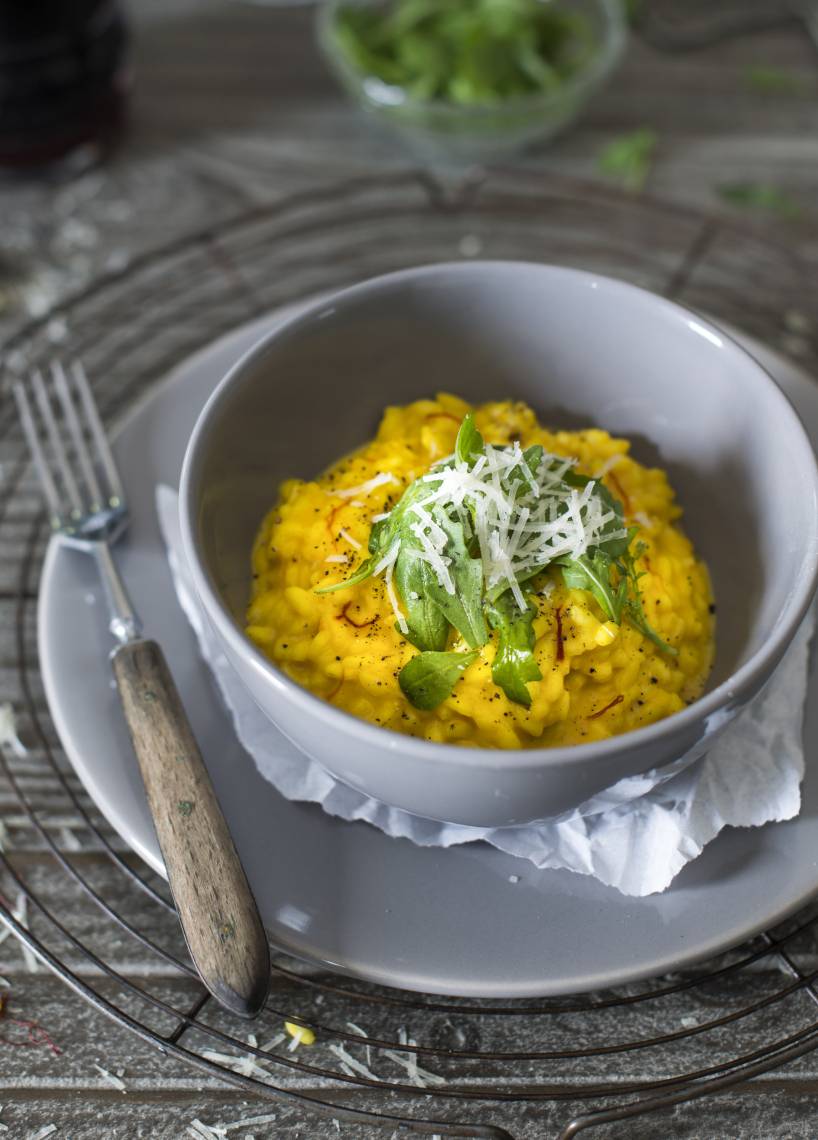 Sonnengelbes Safranrisotto