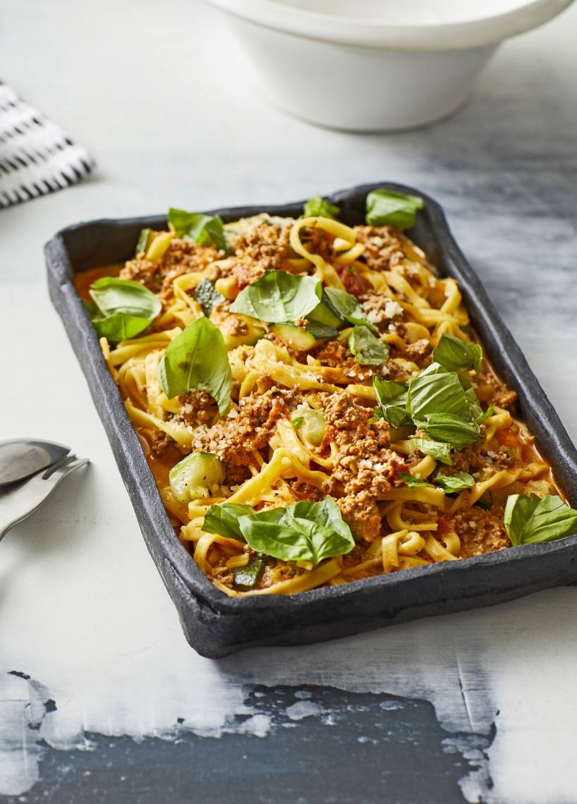 Hack in Tomaten-Sahne-Soße