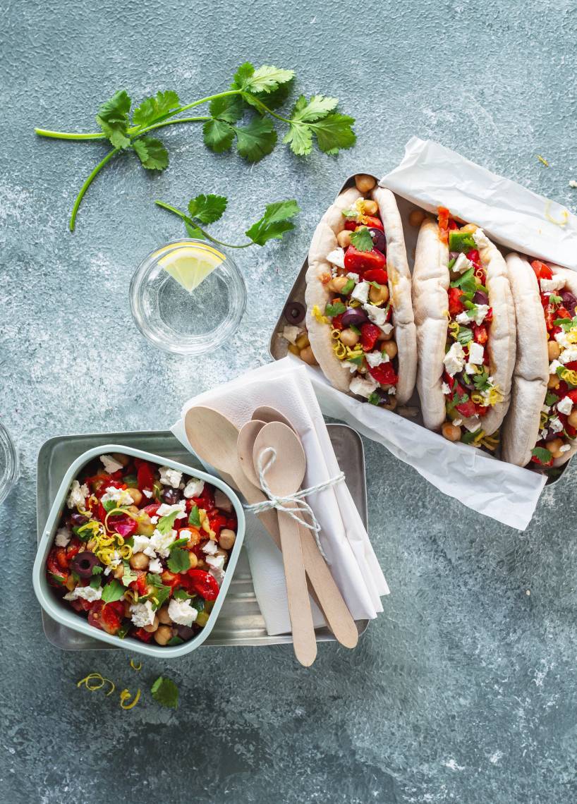 Vegetarische Pita-Wraps