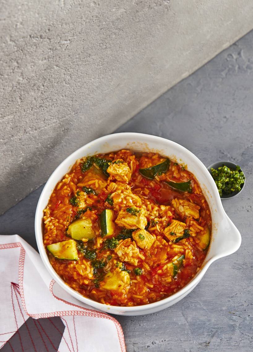 Reistopf mit Hähnchen