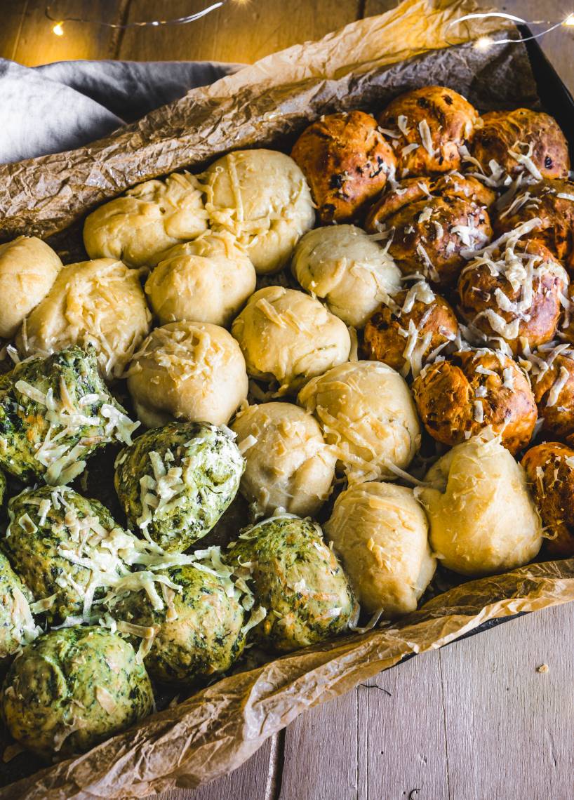 Tricolore Monkey-Bread vom Blech