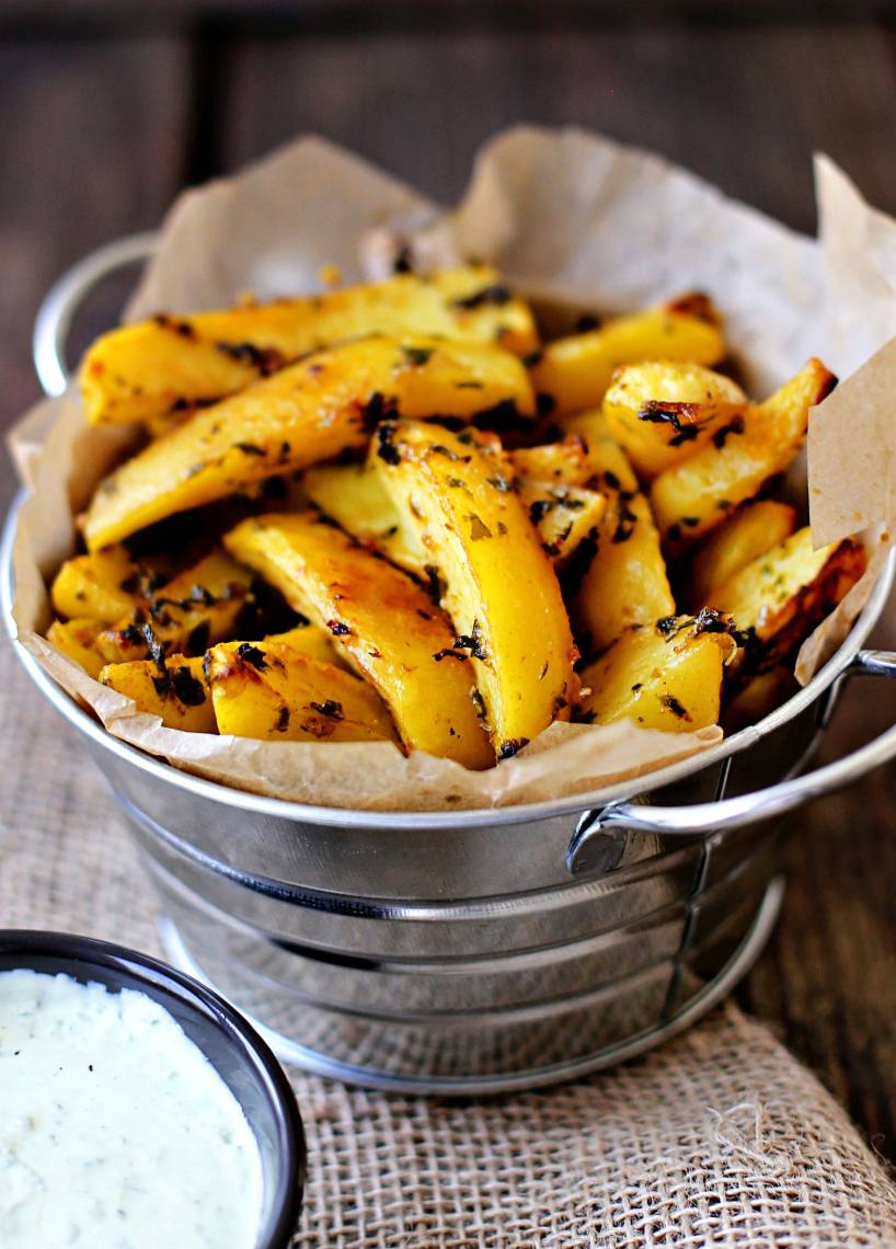 Potato Wedges mit Sour Cream