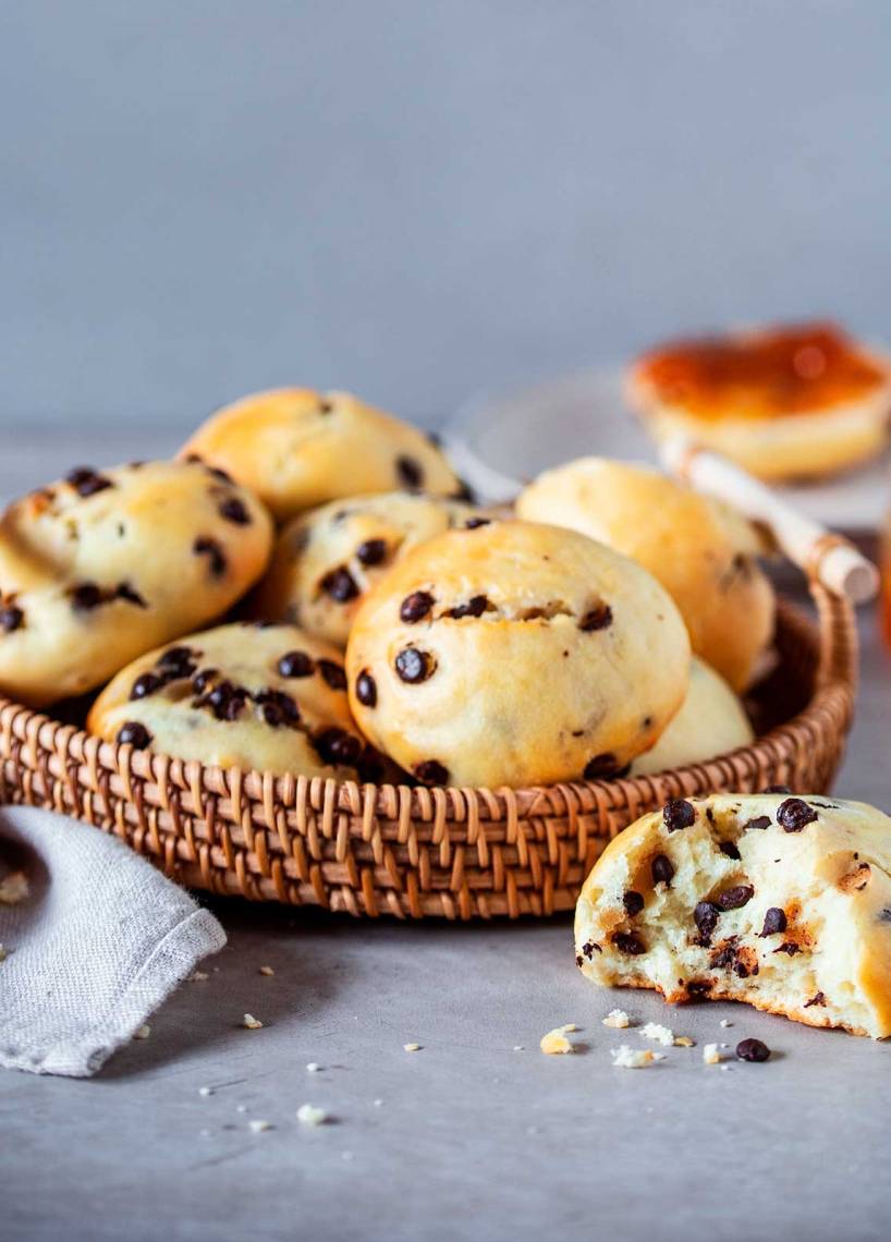 Schoko-Quark-Brötchen ohne Hefe