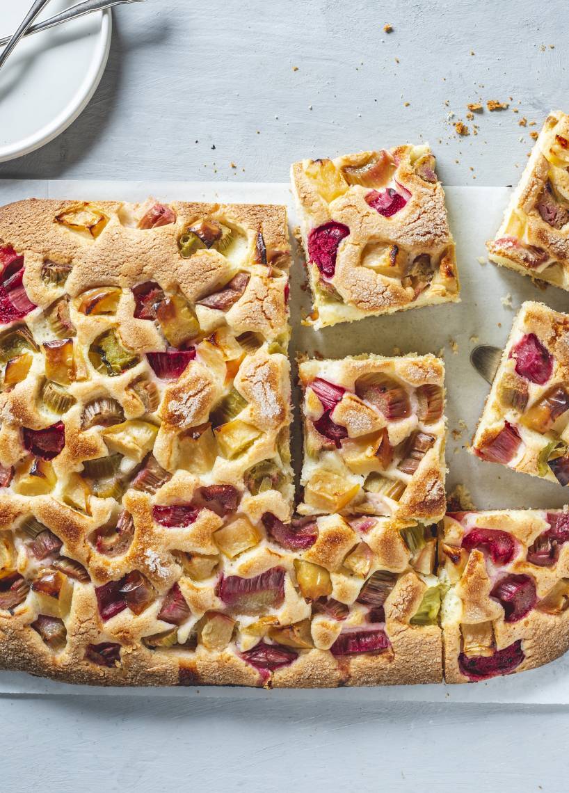 Rhabarber-Apfel-Kuchen vom Blech