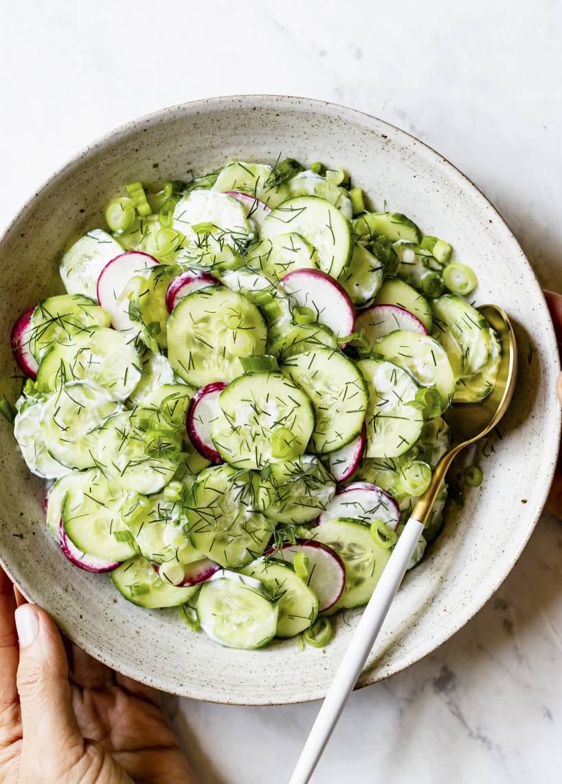 Gurkensalat mit Joghurtdressing