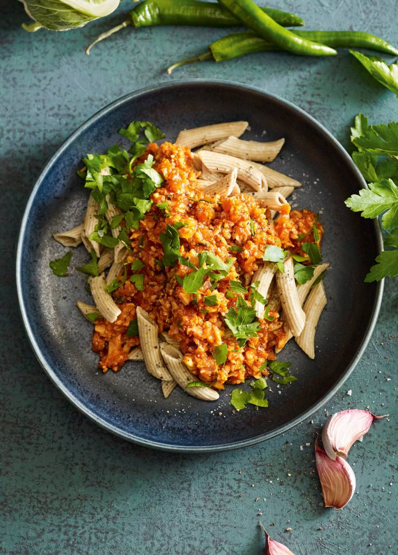 Blumenkohl-Bolo mit Pasta