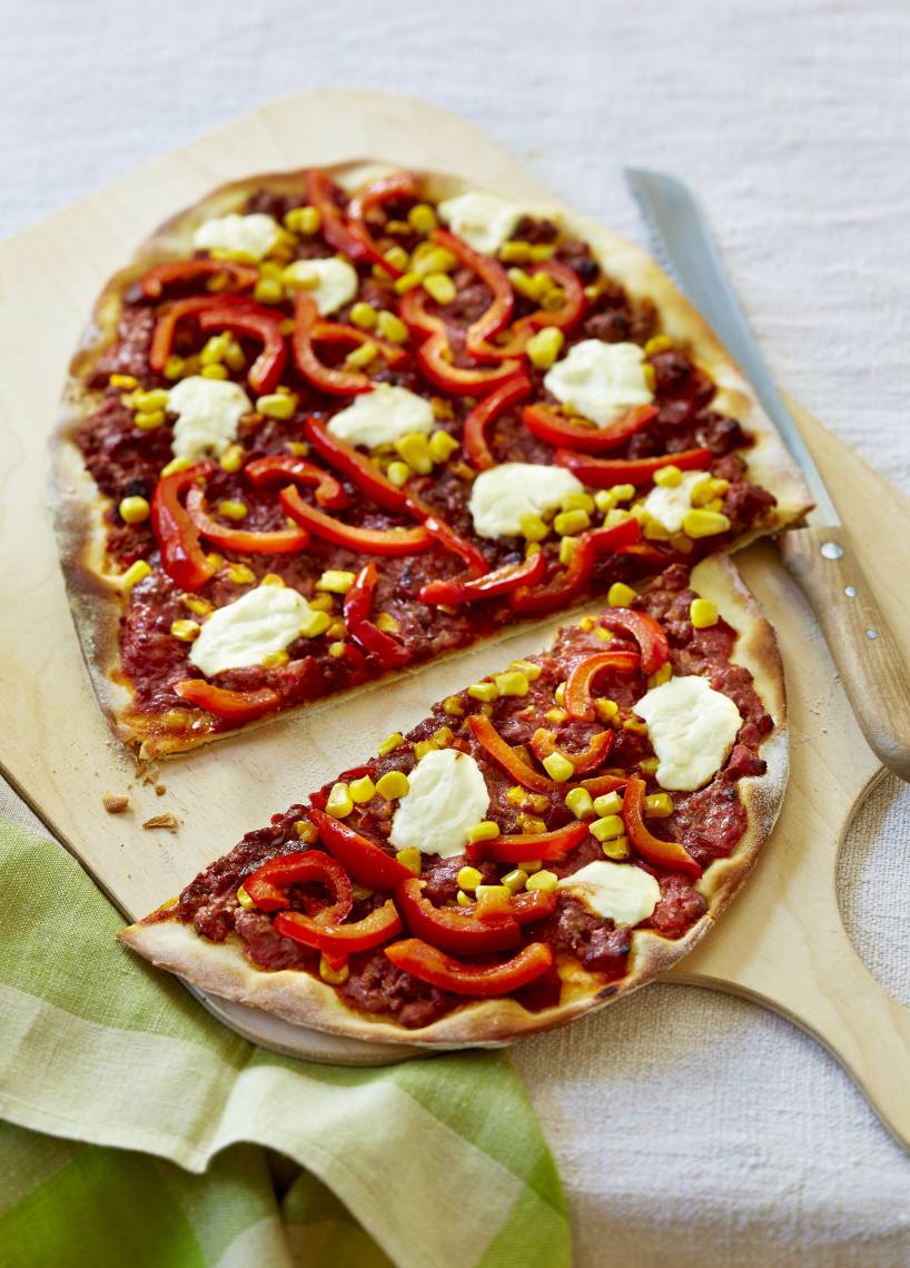 Flammkuchen mit Chili con Carne
