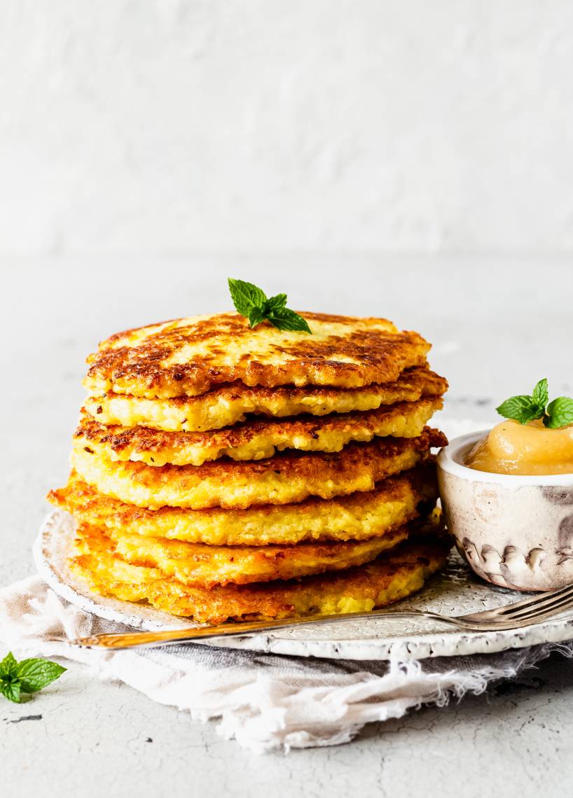 Kartoffelpuffer mit Apfelmus