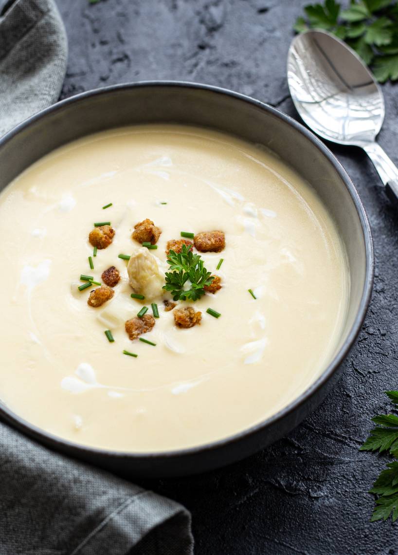 Spargelsuppe aus Schalen