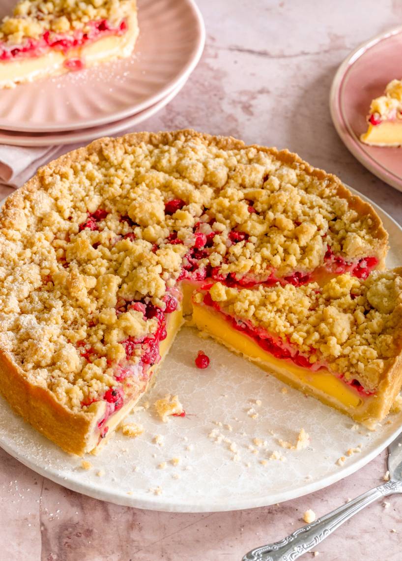 Johannisbeerkuchen mit Streuseln