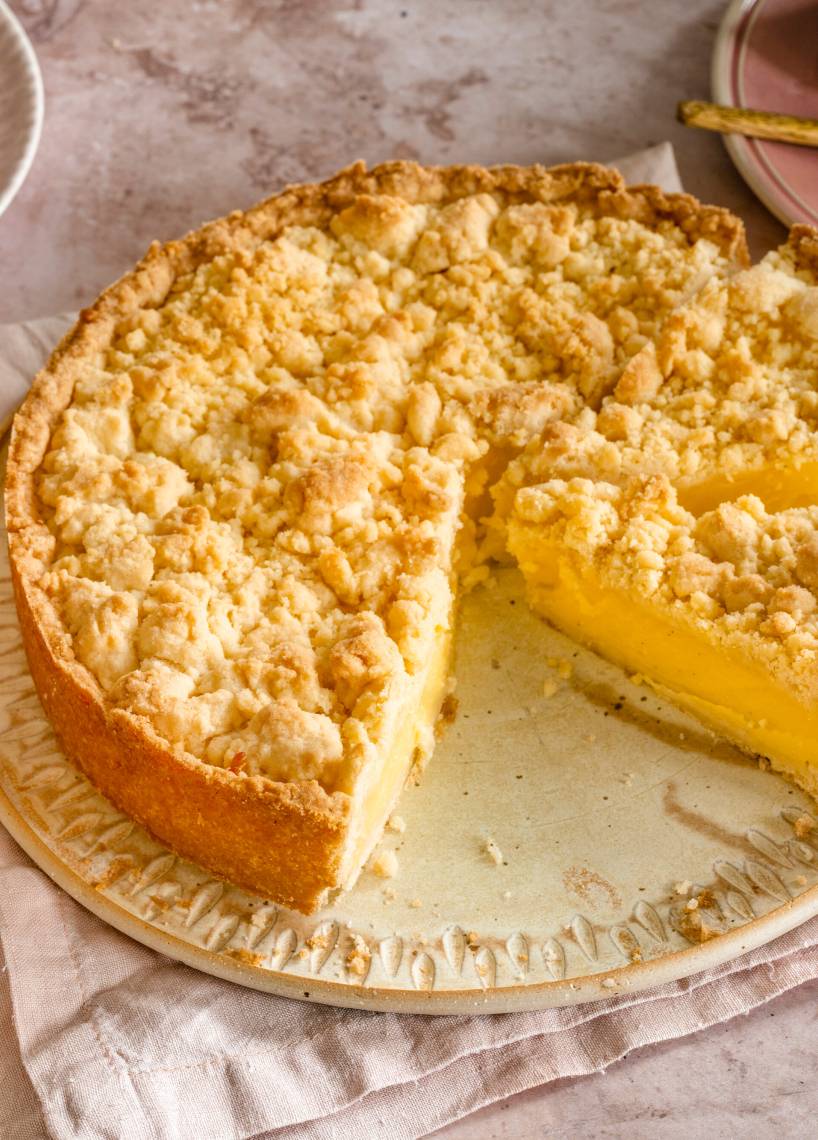 Streuselkuchen mit Pudding