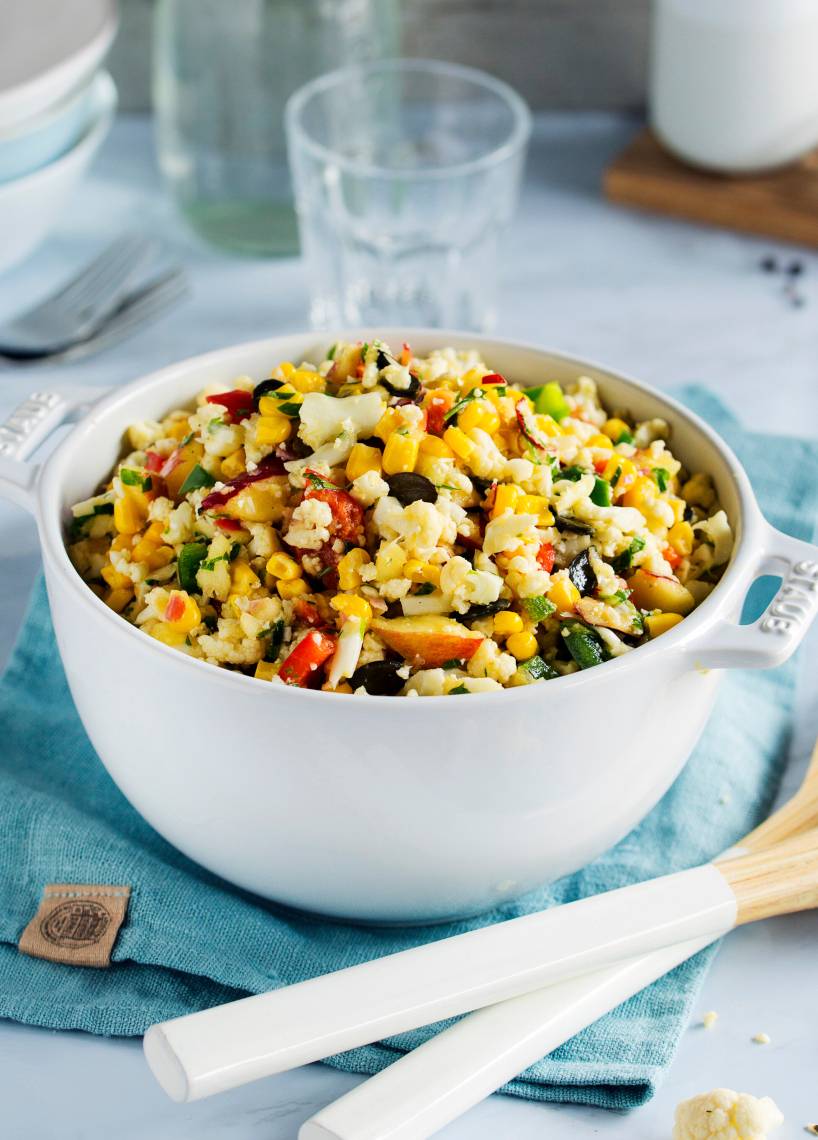 Blitz-Blumenkohlsalat mit Mais