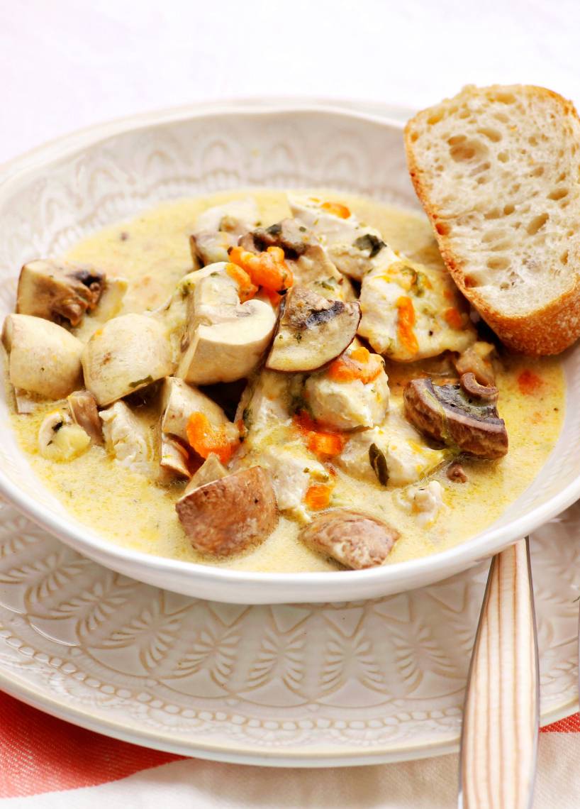 Hähnchengeschnetzeltes mit Champignons