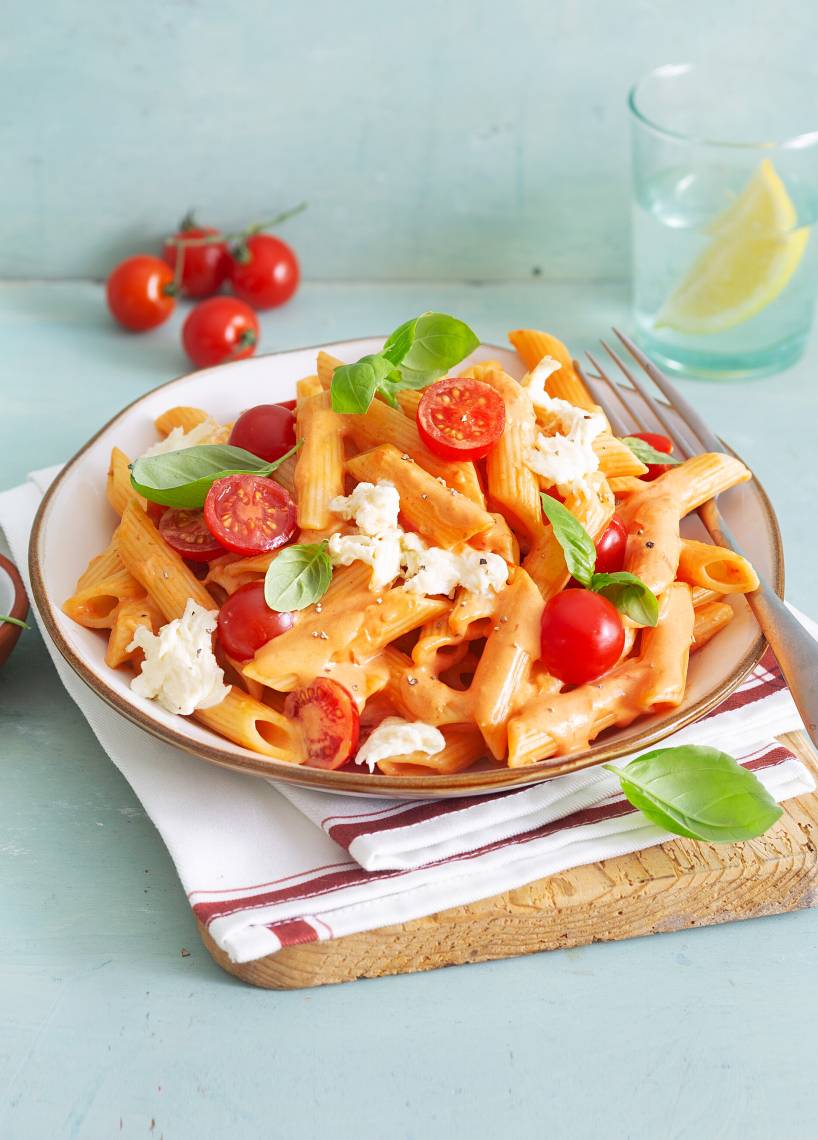 One-Pot-Penne Tomate-Mozzarella